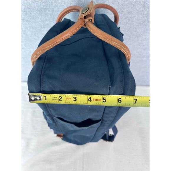 Fjallraven Kanken Navy Canvas and Leather Backpack G1000 Laptop 15 Front Pocket - Picture 7 of 11